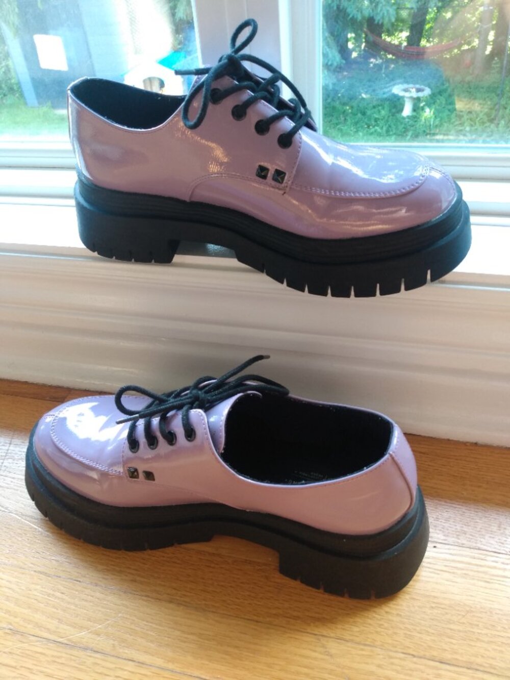 Lavender Patent Vegan Leather Platform Creepers Size 10 - Picture 13 of 16